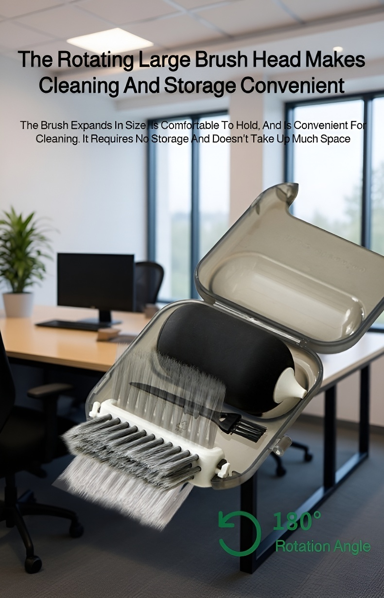 Efficient dust removal from keyboards