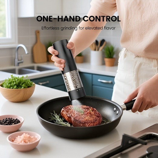 USB Rechargeable Electric Pepper Grinder for Kitchen