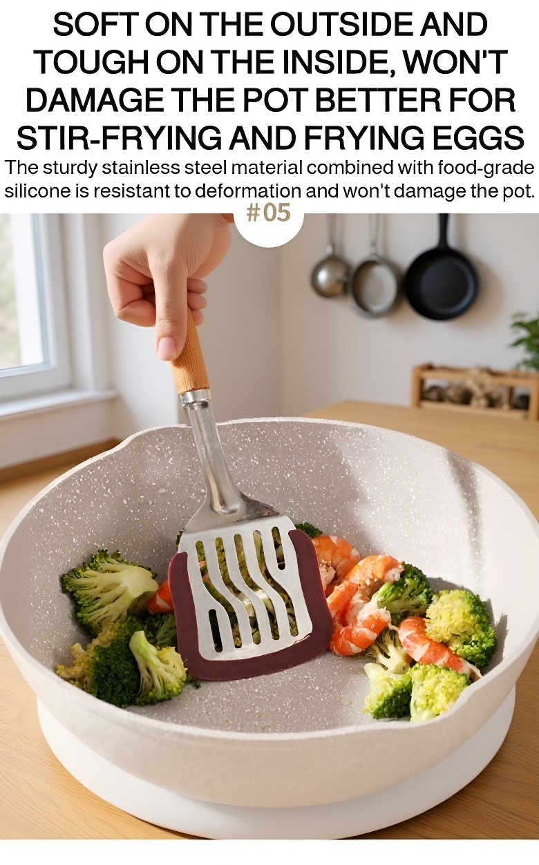 Frying pan showing comfortable handle and durable build