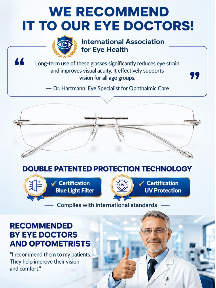 【30-Year Optical Workshop Masterpiece】0.1-Sec Auto-Focus Rimless Pure Titanium Glasses | Fits 100°–700° Diopters • 6g Featherlight | Buy 1 Get 1 FREE • 10-Yr Warranty • Port Clearance SOS Price✨