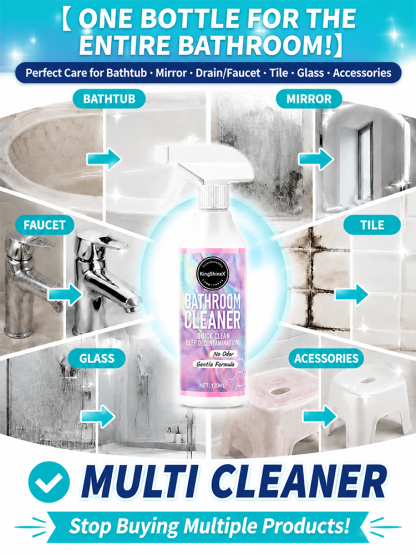 【California Bestseller·Cleaning Masterpiece】Spray & Rinse No-Scrub Micro-Foam Cleaner | Dissolves Stubborn Limescale & Soap Scum in 3 Secs | EPA & 99.9% Anti-Mold Certified • Buy 1 Get 1 Free✨