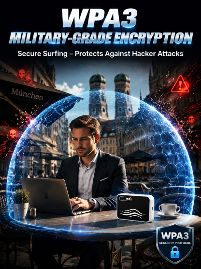 Travel Visa-Free Portable WiFi (Full Signal Coverage)【AI Satellite Masterpiece】SIM-Free Portable 5G Wi-Fi Router | $0 Monthly Fee & Worldwide Unlimited Data | TÜV & GDPR Certified • 60-Day Money-Back Guarantee✨