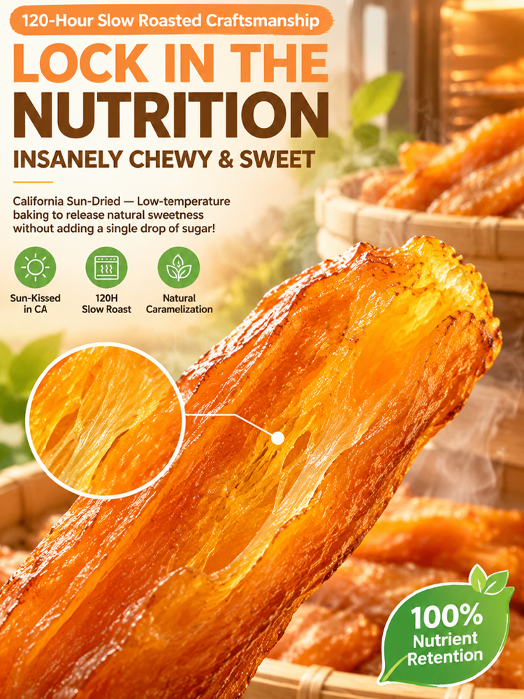 【North Carolina Farm Direct Natural Sweet Masterpiece】Pure Steamed Dried Sweet Potatoes | Rich in Fiber & Potassium • Zero Added Sugar | Digestive Health Booster • Buy 1 Get 1 FREE✨