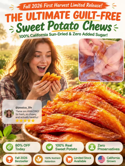 【North Carolina Farm Direct Natural Sweet Masterpiece】Pure Steamed Dried Sweet Potatoes | Rich in Fiber & Potassium • Zero Added Sugar | Digestive Health Booster • Buy 1 Get 1 FREE✨