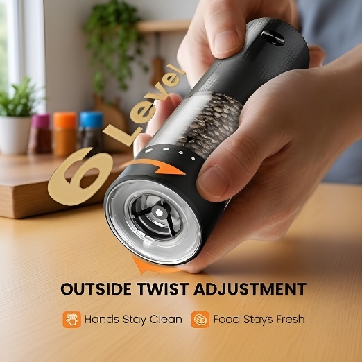 Portable electric spice grinder with sleek design