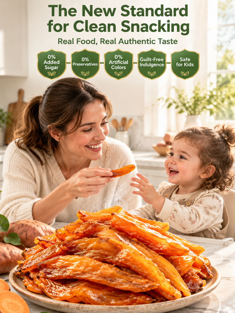 【California Farm Direct Healthy Snack Masterpiece】100% Natural Slow-Roasted Sweet Potato Chews | Zero Added Sugar & Rich Crude Fiber | Blood Sugar Safe • Buy 1 Get 1 FREE • Full Refund Guarantee✨