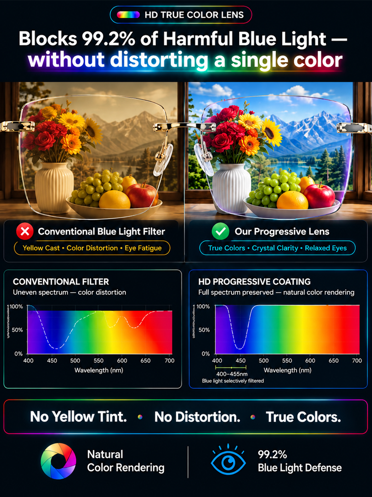 【30-Year Optical Workshop Masterpiece】0.1-Sec Auto-Focus Rimless Pure Titanium Glasses | Fits 100°–700° Diopters • 6g Featherlight | Buy 1 Get 1 FREE • 10-Yr Warranty • Port Clearance SOS Price✨