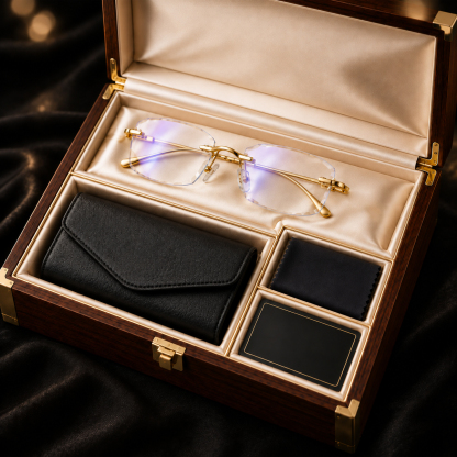 【30-Year Optical Workshop Masterpiece】0.1-Sec Auto-Focus Rimless Pure Titanium Glasses | Fits 100°–700° Diopters • 6g Featherlight | Buy 1 Get 1 FREE • 10-Yr Warranty • Port Clearance SOS Price✨