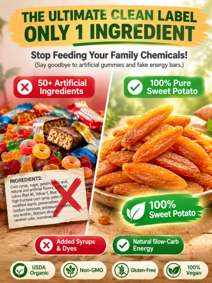 【North Carolina Farm Direct Natural Sweet Masterpiece】Pure Steamed Dried Sweet Potatoes | Rich in Fiber & Potassium • Zero Added Sugar | Digestive Health Booster • Buy 1 Get 1 FREE✨