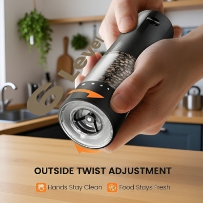 USB Rechargeable Electric Pepper Grinder for Kitchen