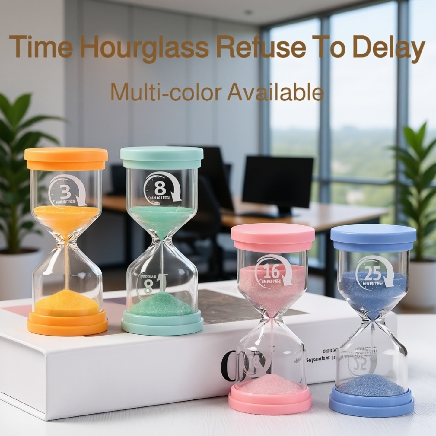  Luminous Macaron Sand Timer – Stylish Timekeeper for Children and Students
