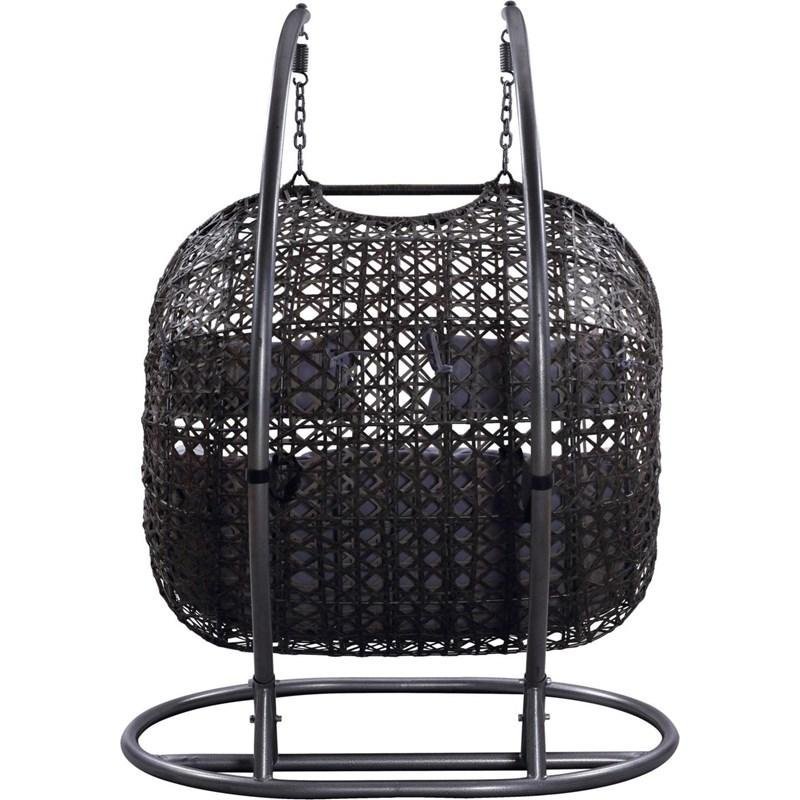 2025 2-person patio rattan swing chair