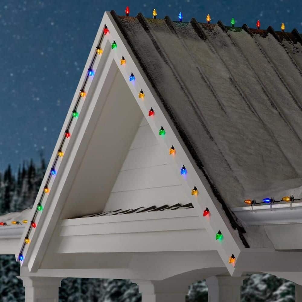 Dimensions Lead length (in.)  6  Lighted length (ft.)  33.25  Details Battery Size  None, Plug-In Only  Bulb Shape  Micro Fairy  Bulb Spacing (in.)  1  Bulb Texture  Smooth  Features  Continuous on technology, Dual Function, Low-voltage, Super Bright  Hol