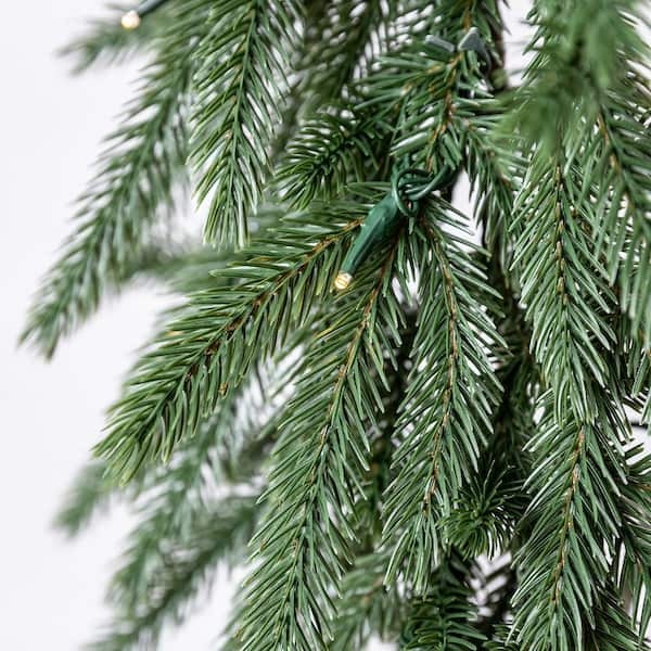 9 ft. Hillcrest Battery Operated Noble Fir LED Pre-Lit Artificial Garland with Timer