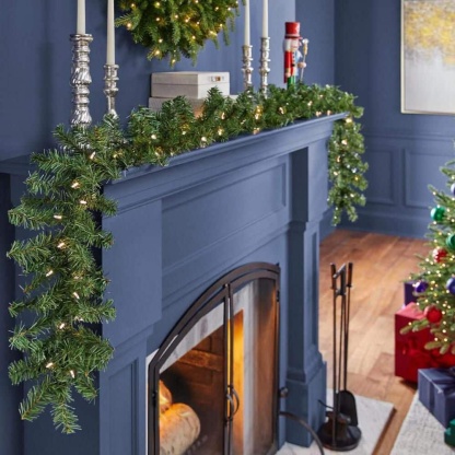 9 ft. Kingston Fir LED Pre-Lit Artificial Garland