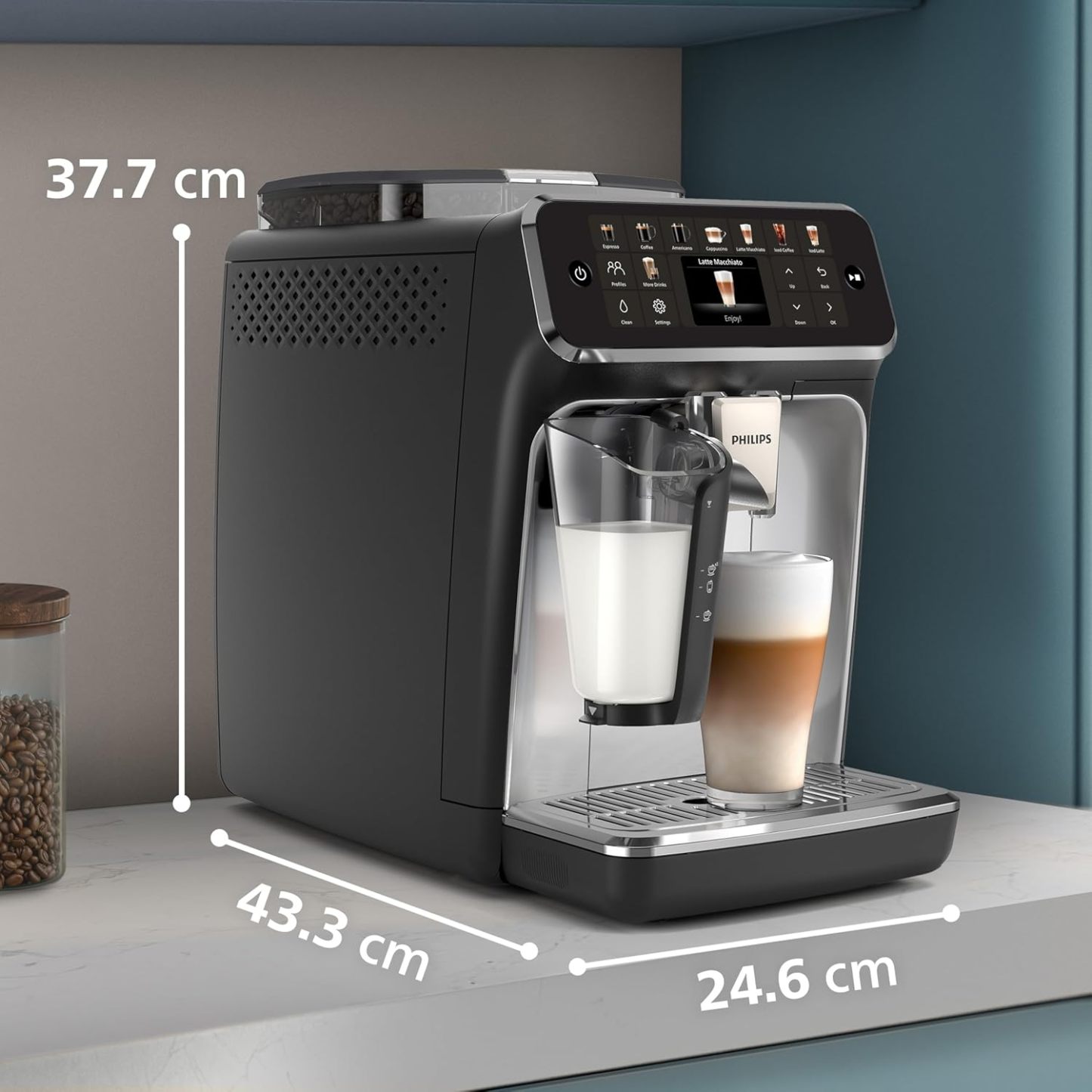 Philips 5500 Fully Automatic Espresso Machine with LatteGo & Iced Coffe