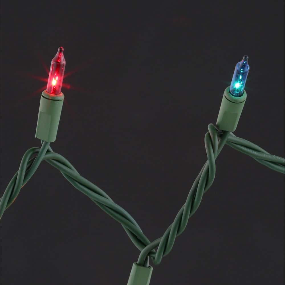 20 ft. 7.5 in. 100-Count Incandescent Multi Christmas Mini String Lights