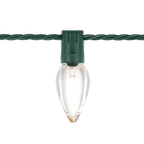 100 Count Warm White Steady Lit Super-Bright C9 LED Lights