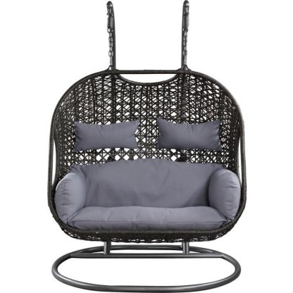 2025 2-person patio rattan swing chair
