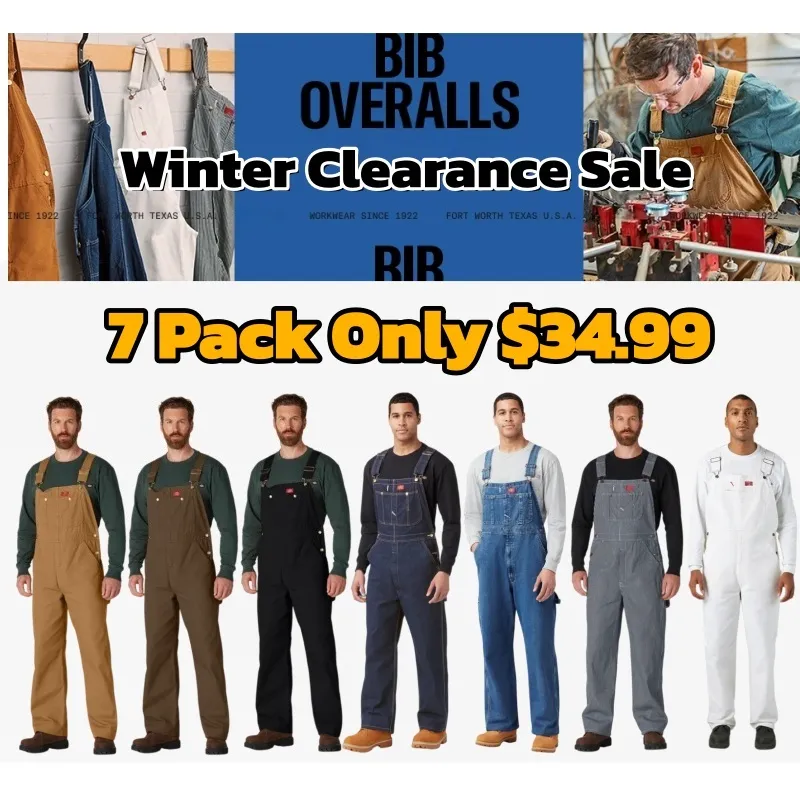🔥Last Day Promotion!🏆DCS Men's product sells best first 🔥Classic Bib Overalls