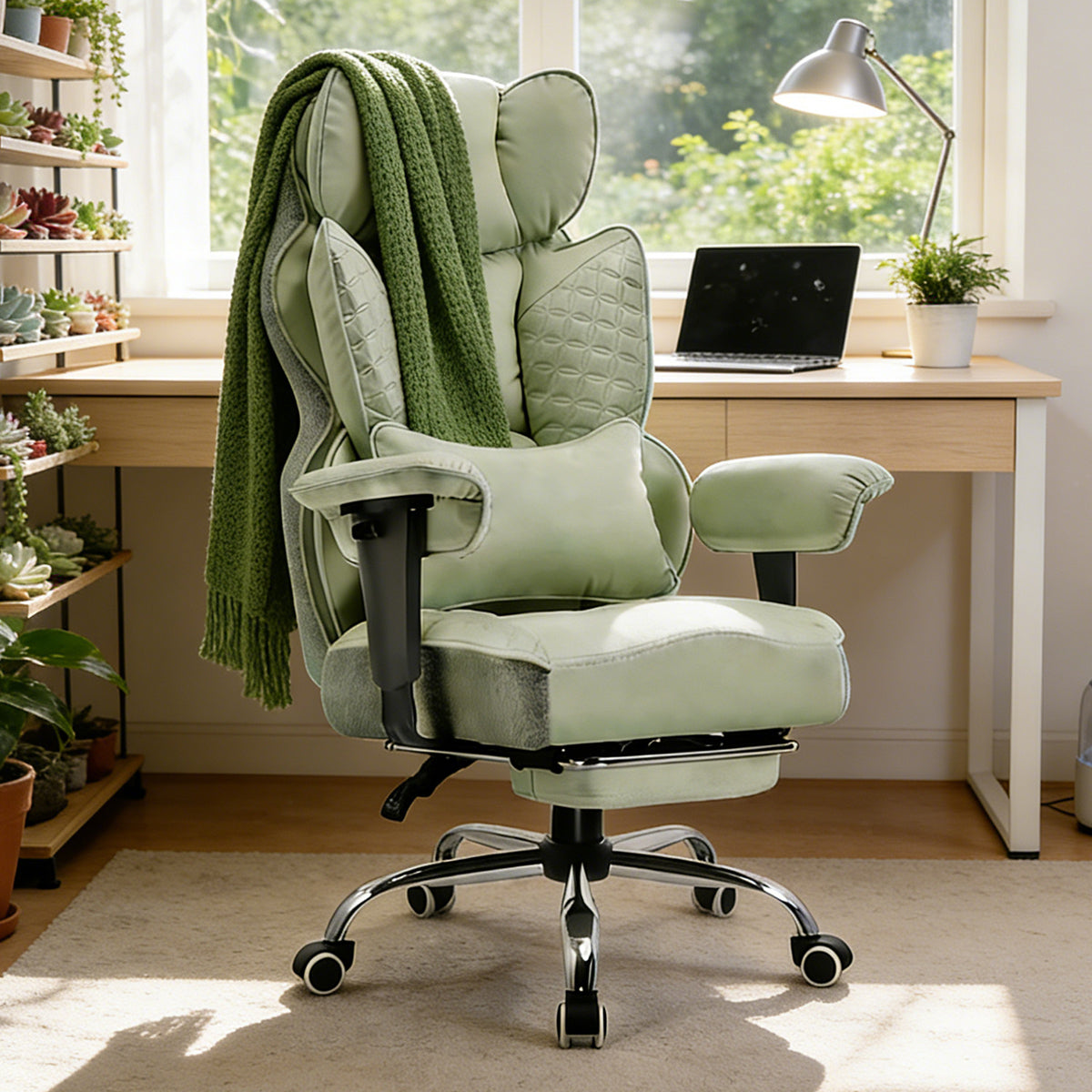 Upgraded Big and Tall Office Chair 400LBS with Pillow, Adjustable Armrest CH510