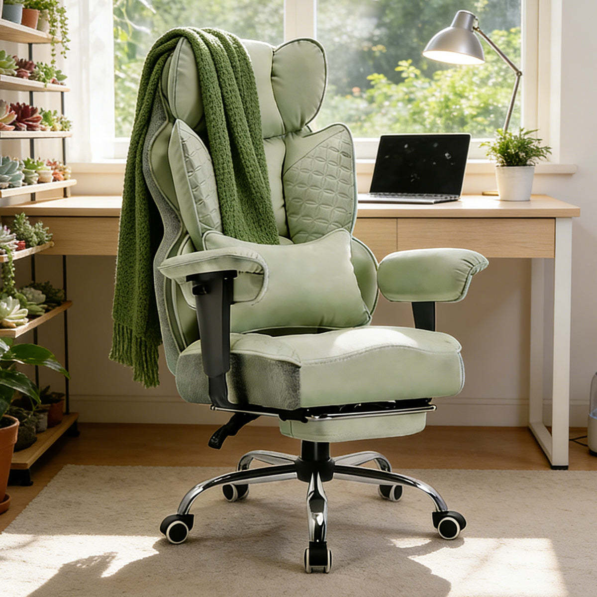 Upgraded Big and Tall Office Chair 400LBS with Pillow, Adjustable Armrest CH510