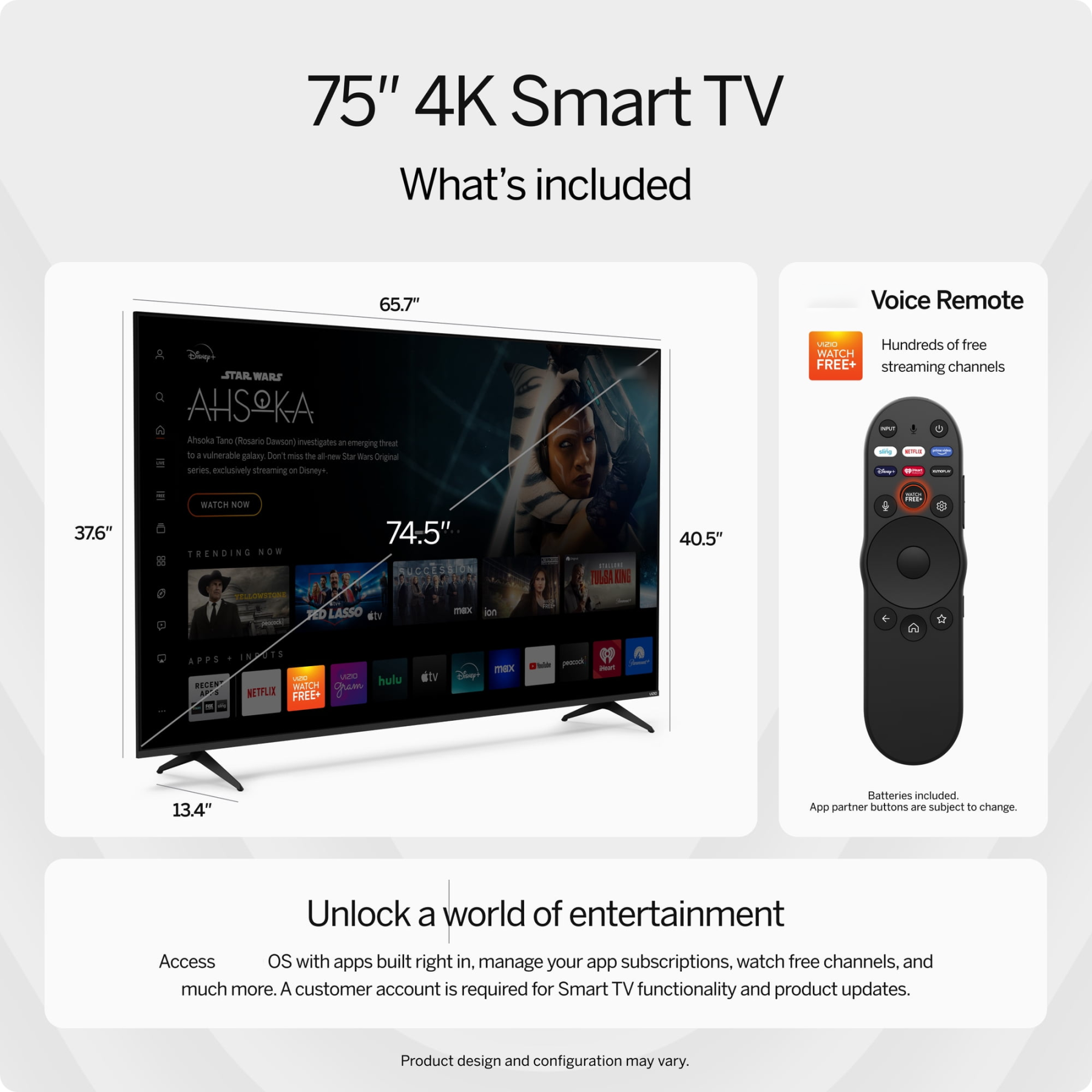 ⚡️Factory wholesale promotion 80% OFF⚡  75” 4K Smart TV