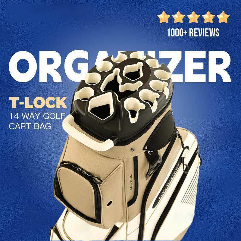 🔥Clearance sale T-Lock Golf Cart Bag with 14 Way Organizer Divider Top