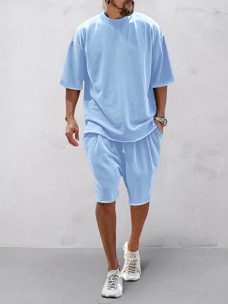 🔥Spring Fresh Sale 🎁Men's Casual Loose Fit Solid Sports Sets