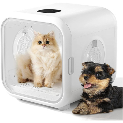Automatic Pet Dryer Box - Ultra Quiet, Smart Temperature Control, 360° Efficient for Cats and Small Dogs, 15.85 Gallon/60 L