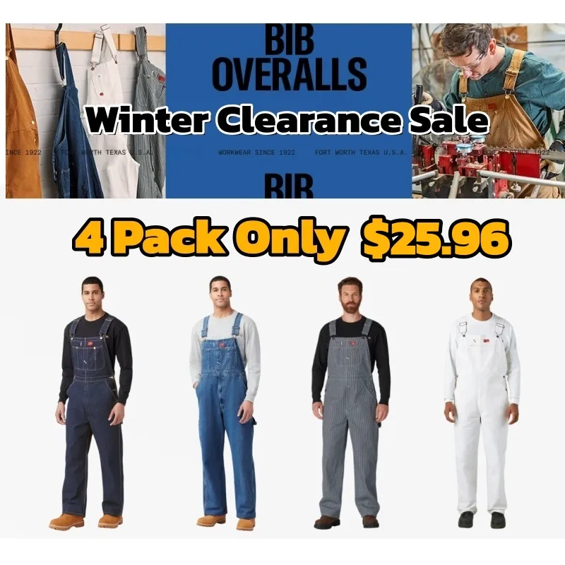 🔥Last Day Promotion!🏆DCS Men's product sells best first 🔥Classic Bib Overalls