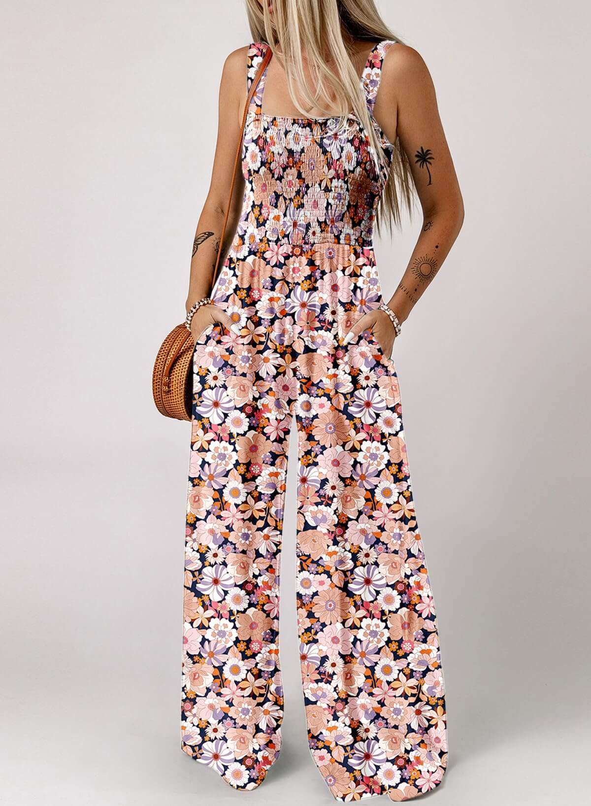 ⚡️Factory wholesale promotion 80% OFF⚡️Women's Sleeveless Jumpsuit with Pockets and adjustable straps/🎯Made in USA