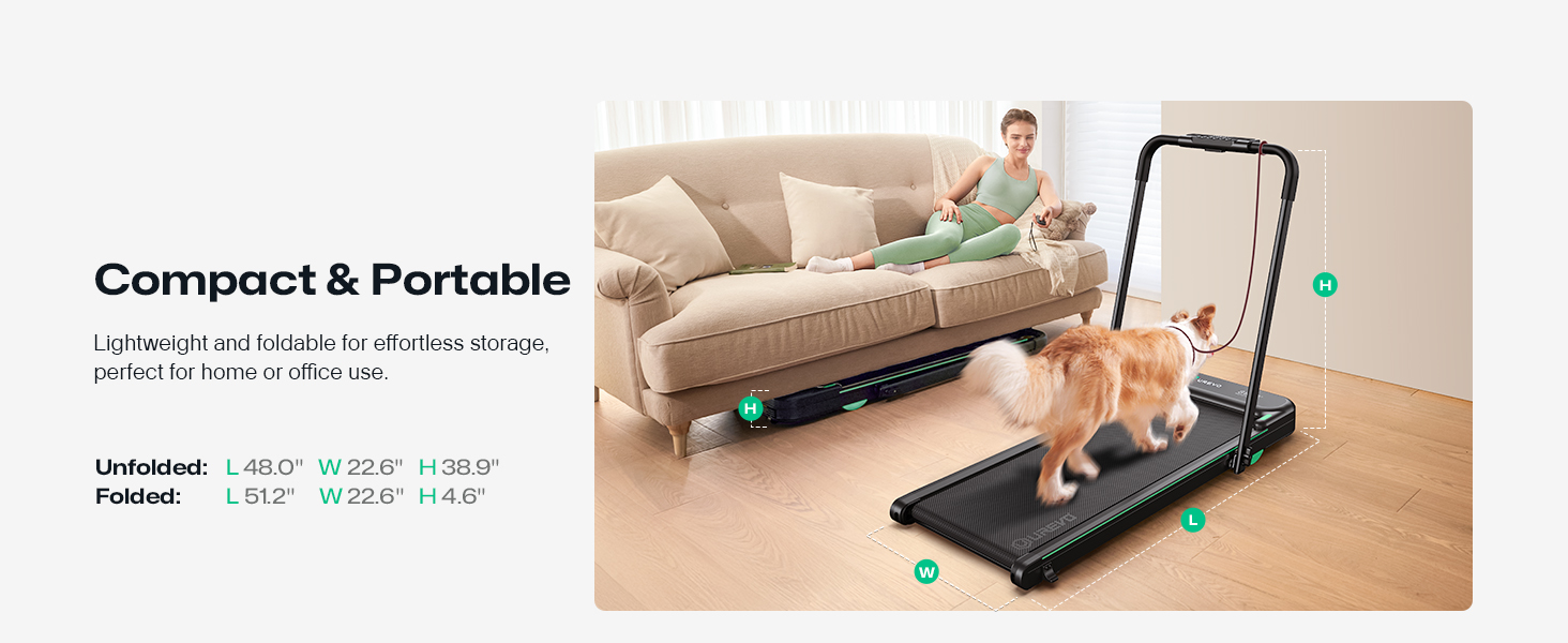 UREVO Strol 2E Smart 2-in-1 Folding Treadmill