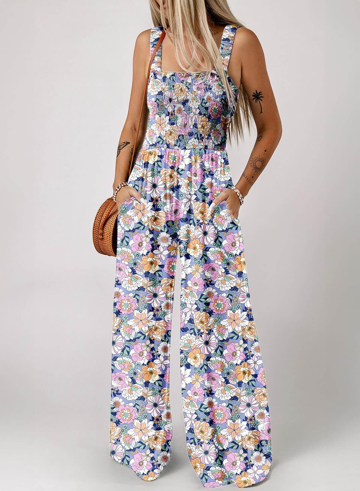 ⚡️Factory wholesale promotion 80% OFF⚡️Women's Sleeveless Jumpsuit with Pockets and adjustable straps/🎯Made in USA