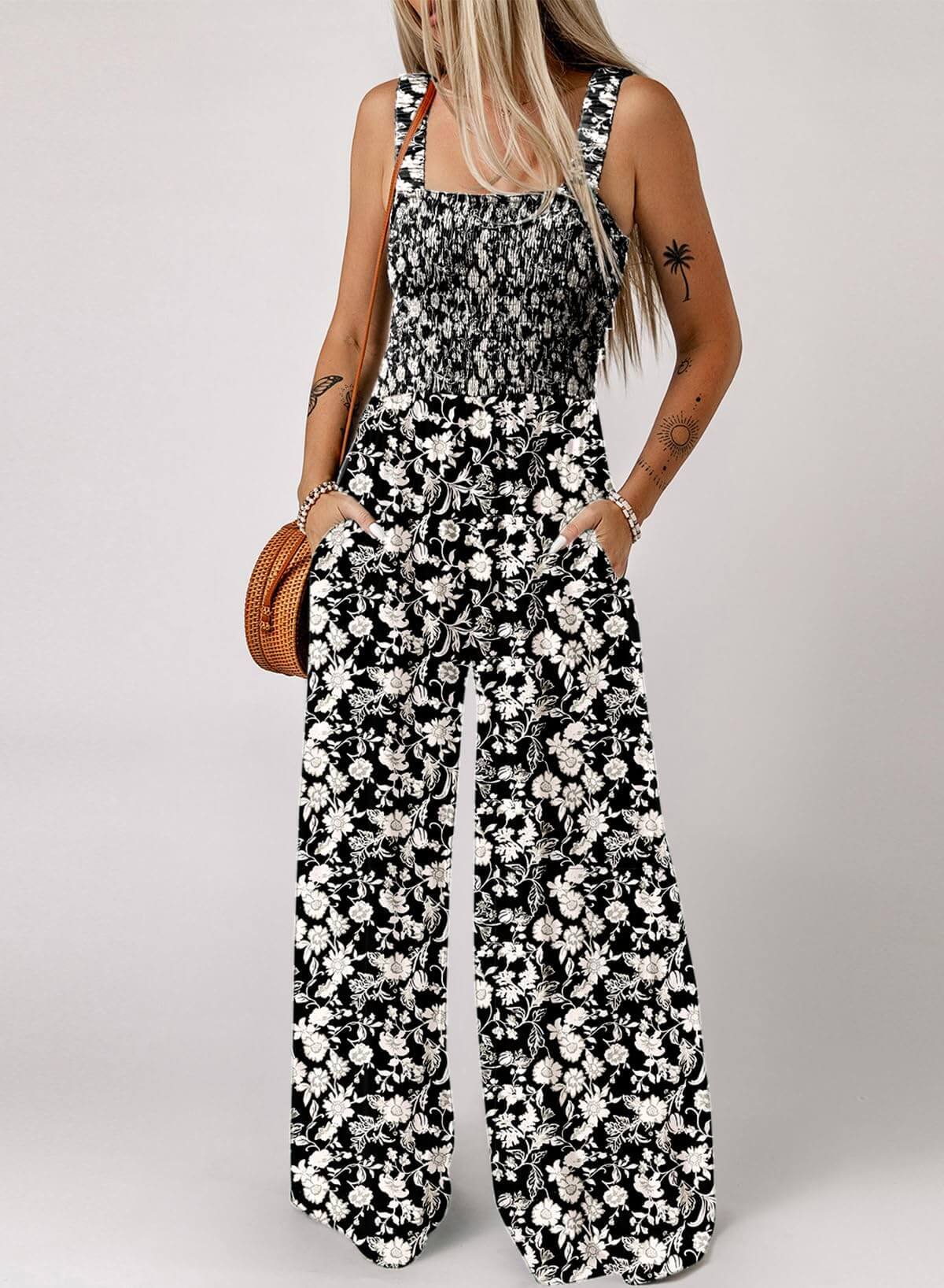 ⚡️Factory wholesale promotion 80% OFF⚡️Women's Sleeveless Jumpsuit with Pockets and adjustable straps/🎯Made in USA
