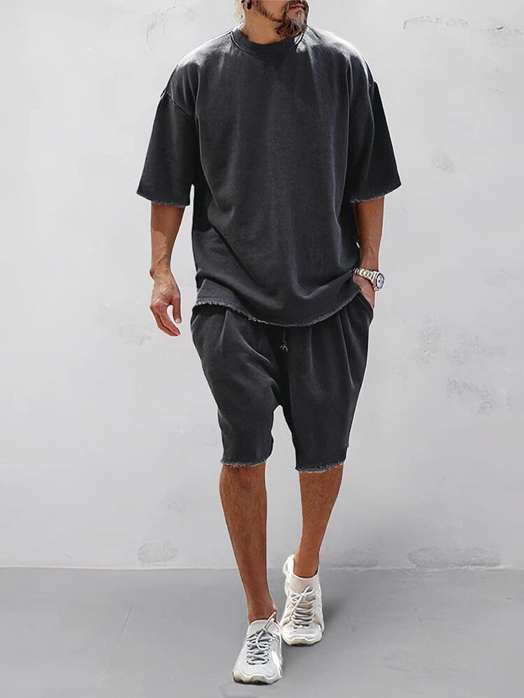 🔥Spring Fresh Sale 🎁Men's Casual Loose Fit Solid Sports Sets