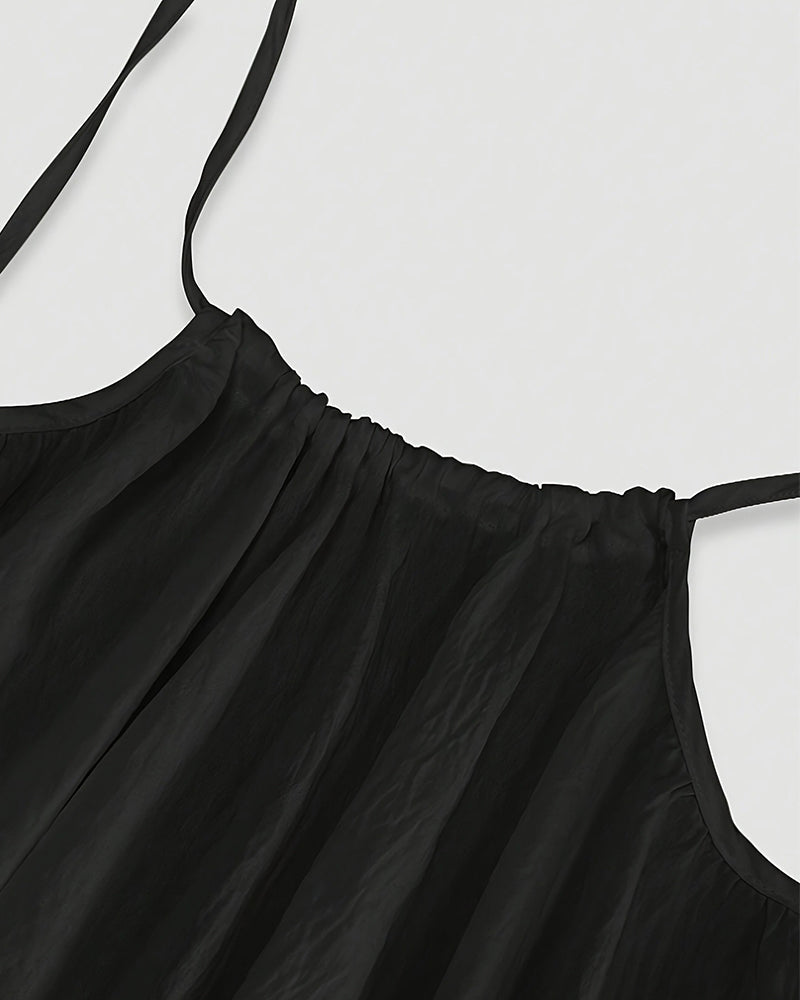 Factory direct sale!Women's Solid Color Backless Cami Dress