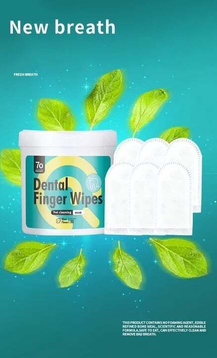 🔥HOT SALE NOW 49% OFF🔥 Vet's Best Dental Care Finger Wipes(50pcs)