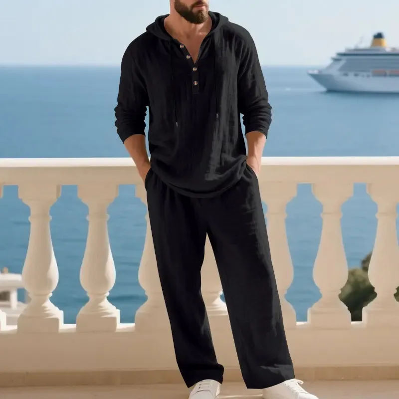 🔥Flash sale-Save Up To 80%🔥Men's Hoodie & Jogger Set Casual Loungewear 2-Piece Set