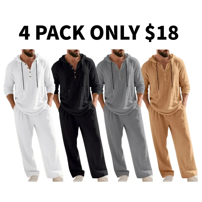 🔥Flash sale-Save Up To 80%🔥Men's Hoodie & Jogger Set Casual Loungewear 2-Piece Set