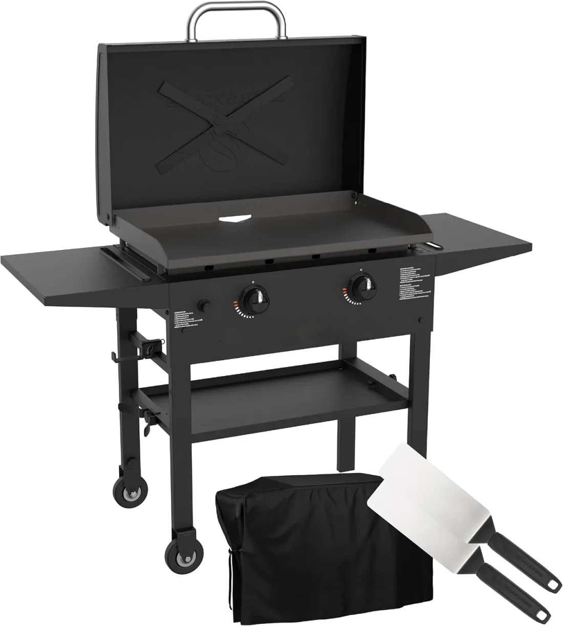 🔥 Limited-Time Deal – Save Up To 80% !Blackstone Flat Top Gas Grill Griddle 2 Burner Propane Fuelled Rear Grease Management System, 1517, Outdoor Griddle Station for Camping, 28 inch