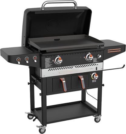 🔥 Limited-Time Deal – Save Up To 80% !Blackstone Flat Top Gas Grill Griddle 2 Burner Propane Fuelled Rear Grease Management System, 1517, Outdoor Griddle Station for Camping, 28 inch