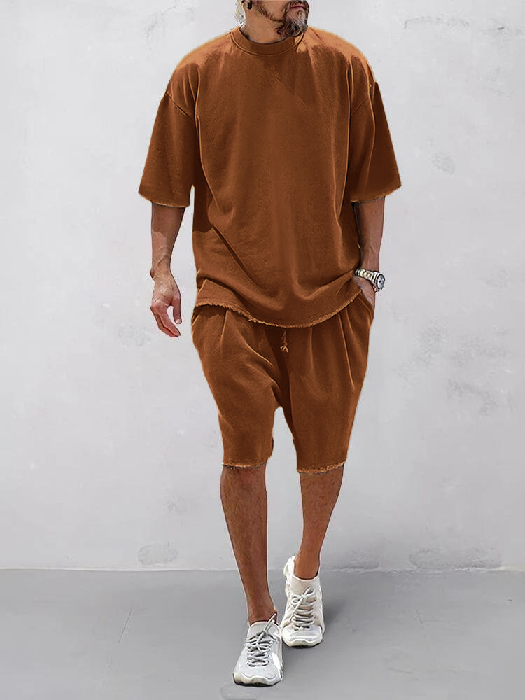 🔥Spring Fresh Sale 🎁Men's Casual Loose Fit Solid Sports Sets