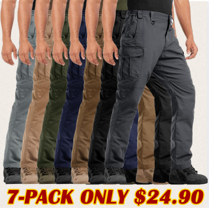 Men's Ripstop Water-Resistant Cargo Pants,Ripstop Water Resistant Hiking Work Pants