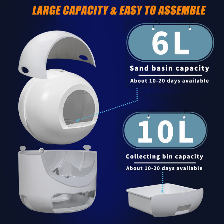 Plastic Enclosed Automatic Litter Box