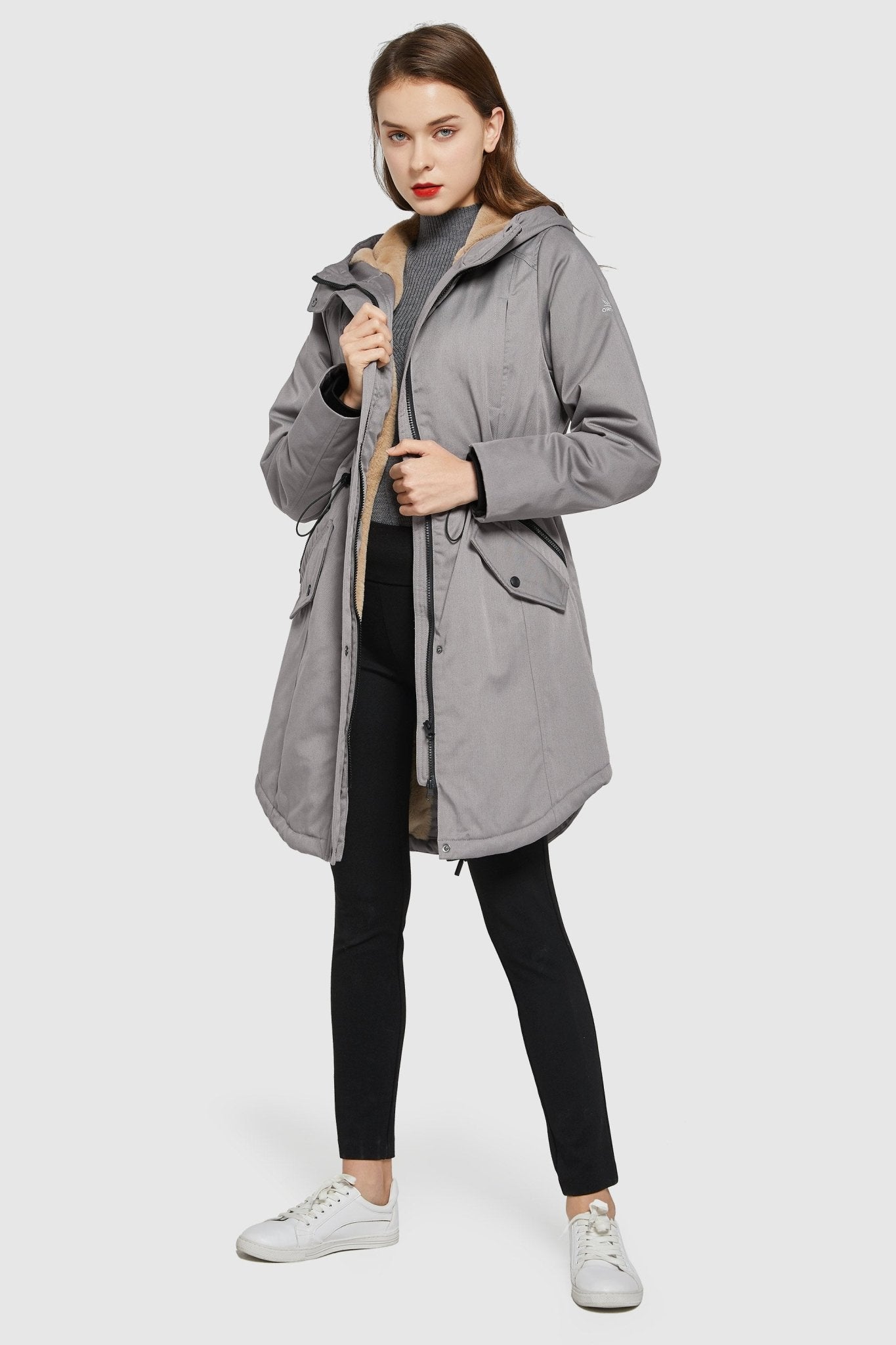 DD 🎁Fleece-Lined Hooded Parka Jacket with Pockets
