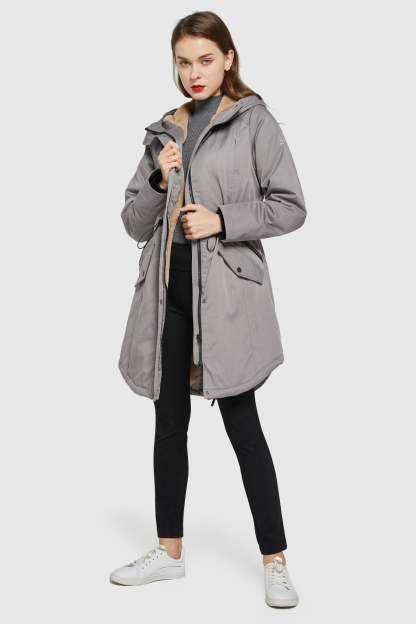 DD 🎁Fleece-Lined Hooded Parka Jacket with Pockets
