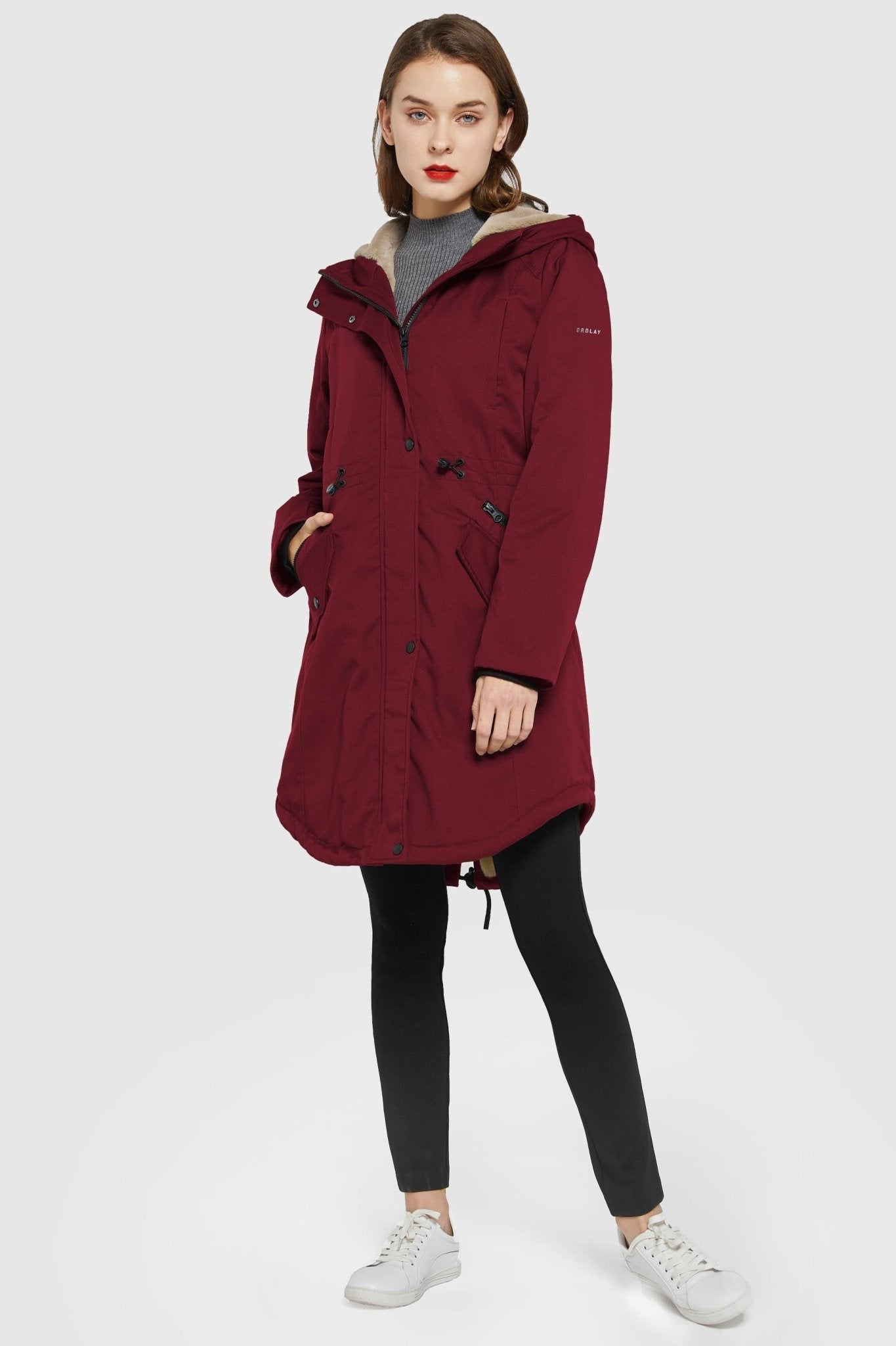 DD 🎁Fleece-Lined Hooded Parka Jacket with Pockets