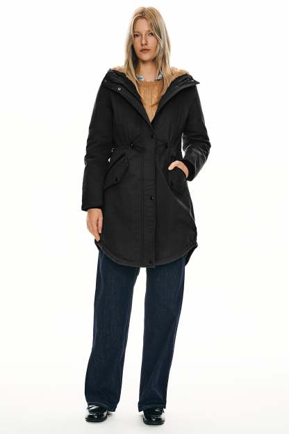DD 🎁Fleece-Lined Hooded Parka Jacket with Pockets