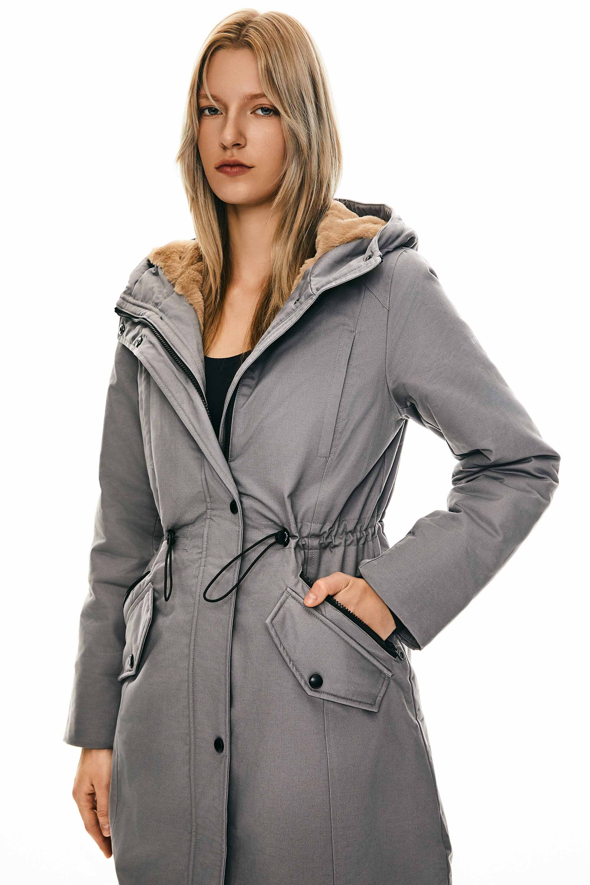 DD 🎁Fleece-Lined Hooded Parka Jacket with Pockets